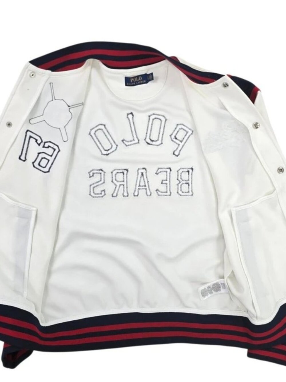 Polo Ralph Lauren Bears Spellout Varsity Jacket Men’s Size S